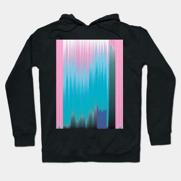 L.A. Poolside Glitch Abstract Contemporary Art Hoodie by DankFutura
